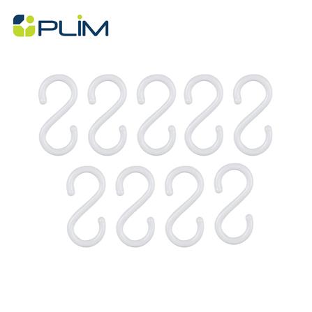 ขอแขวนทรงตัวเอส PLIM XY-0510 SIZE S สีขาว แพ็ก 9 ชิ้น_0