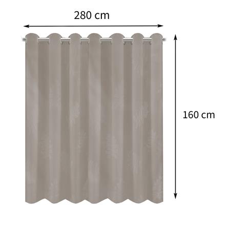 ผ้าม่าน EYELET BENETTA CHAREE UV 280X160 ซม. สีครีม_5