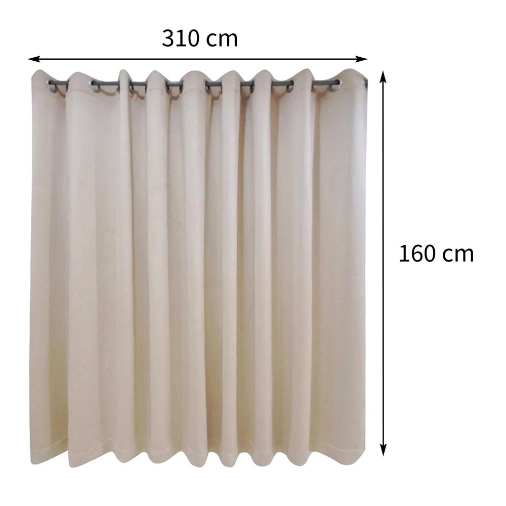 ผ้าม่าน EYELET HOME LIVING STYLE MONOL UV 310X160 ซม. สีครีม