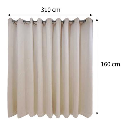 ผ้าม่าน EYELET HOME LIVING STYLE MONOL UV 310X160 ซม. สีครีม_6