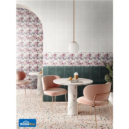 กระเบื้องผนัง 25x40 ซม. TARA โรส ฟลาเวอร์ เบจ A 1 ตร.ม._3