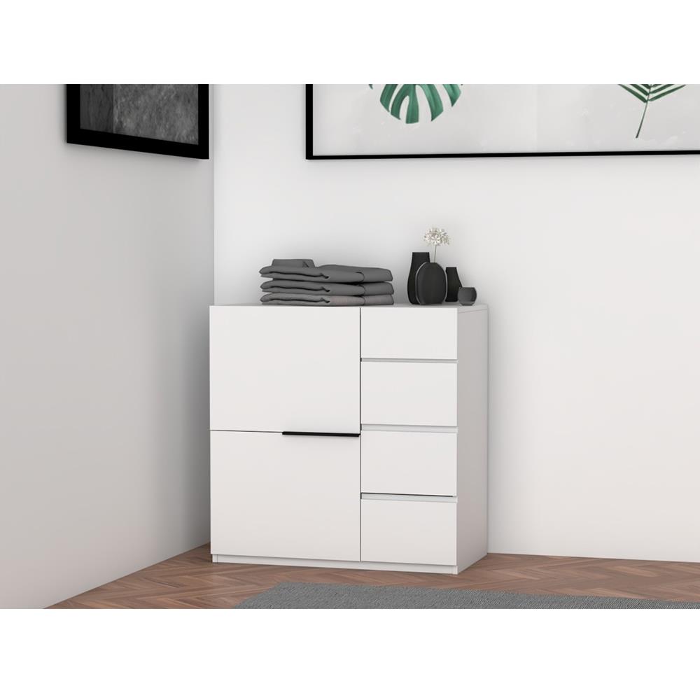 ตู้บานผสม LUVORA KOMMODE LVR0036 สีขาว