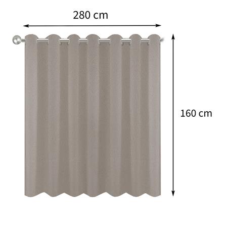 ผ้าม่าน EYELET BENETTA ALYSIA UV 280X160 ซม. สีเทา_6