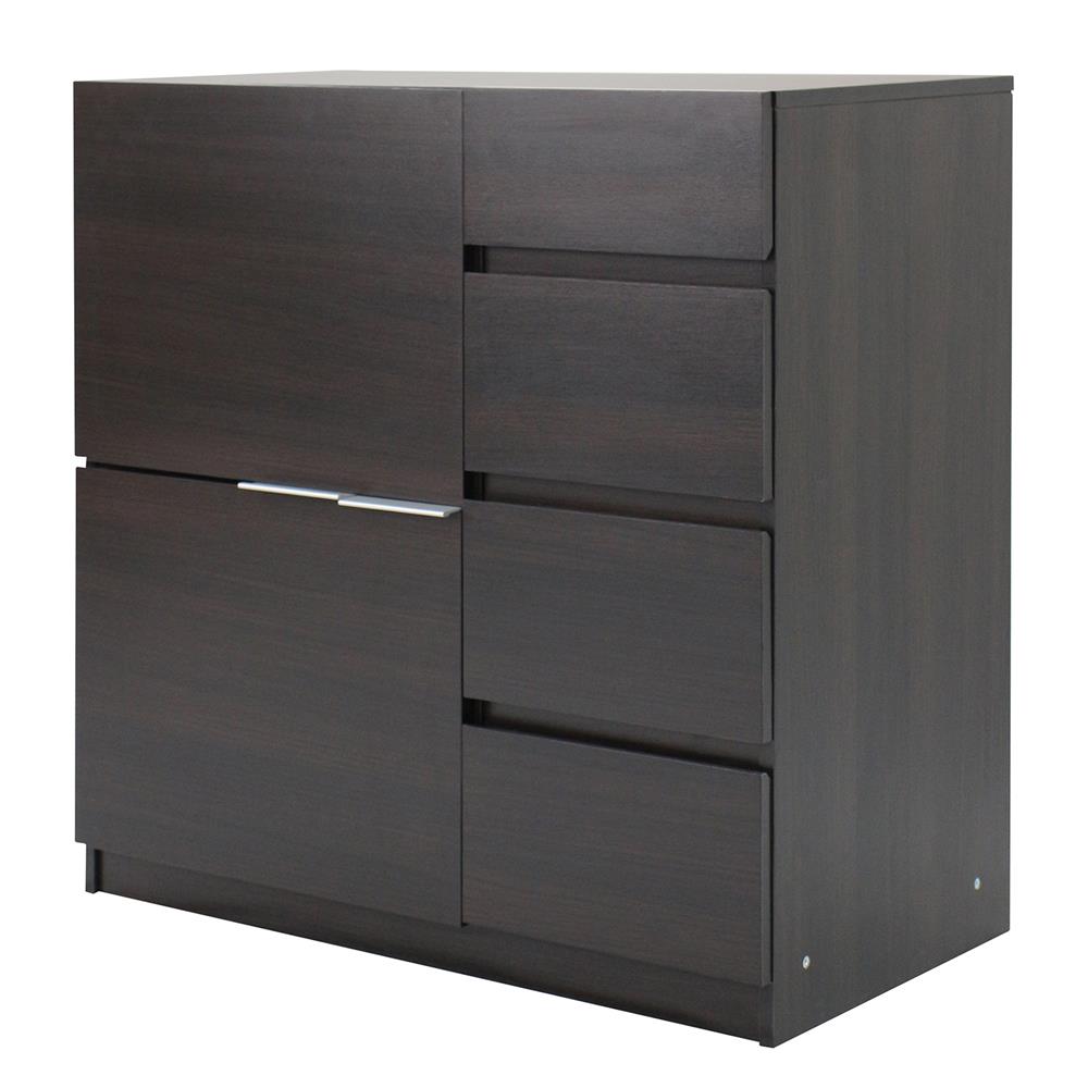 ตู้บานผสม LUVORA KOMMODE LVR0035 สีน้ำตาลเข้ม