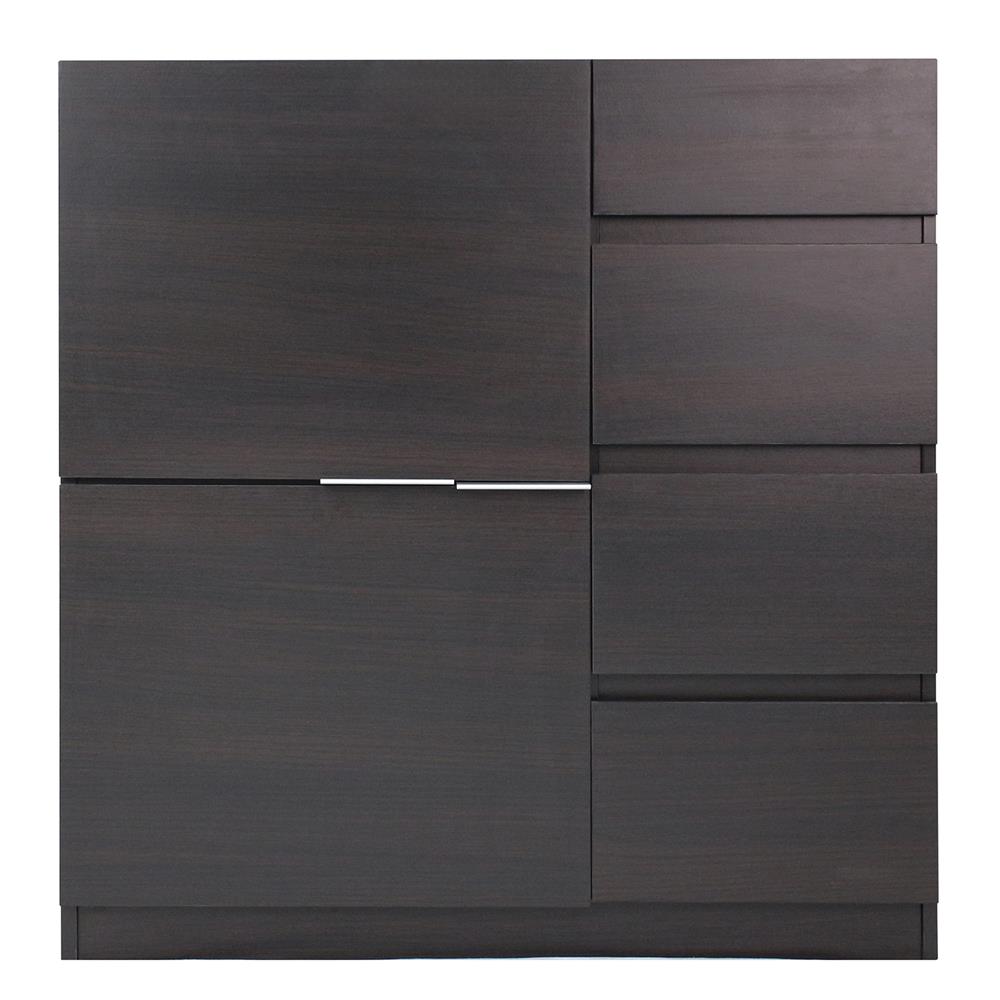 ตู้บานผสม LUVORA KOMMODE LVR0035 สีน้ำตาลเข้ม