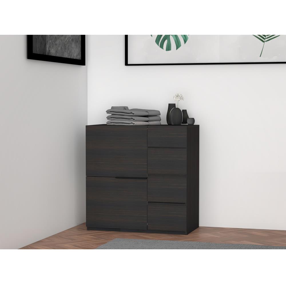 ตู้บานผสม LUVORA KOMMODE LVR0035 สีน้ำตาลเข้ม