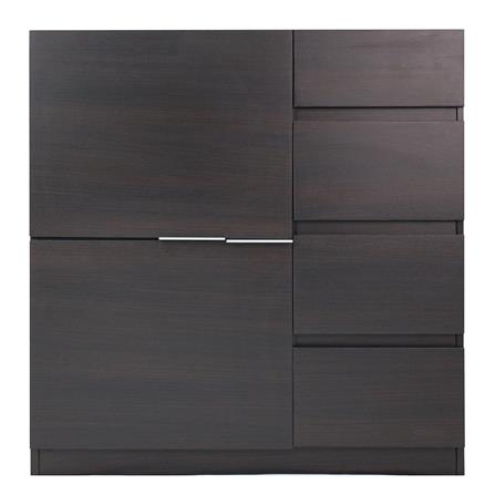 ตู้บานผสม LUVORA KOMMODE LVR0035 สีน้ำตาลเข้ม_1