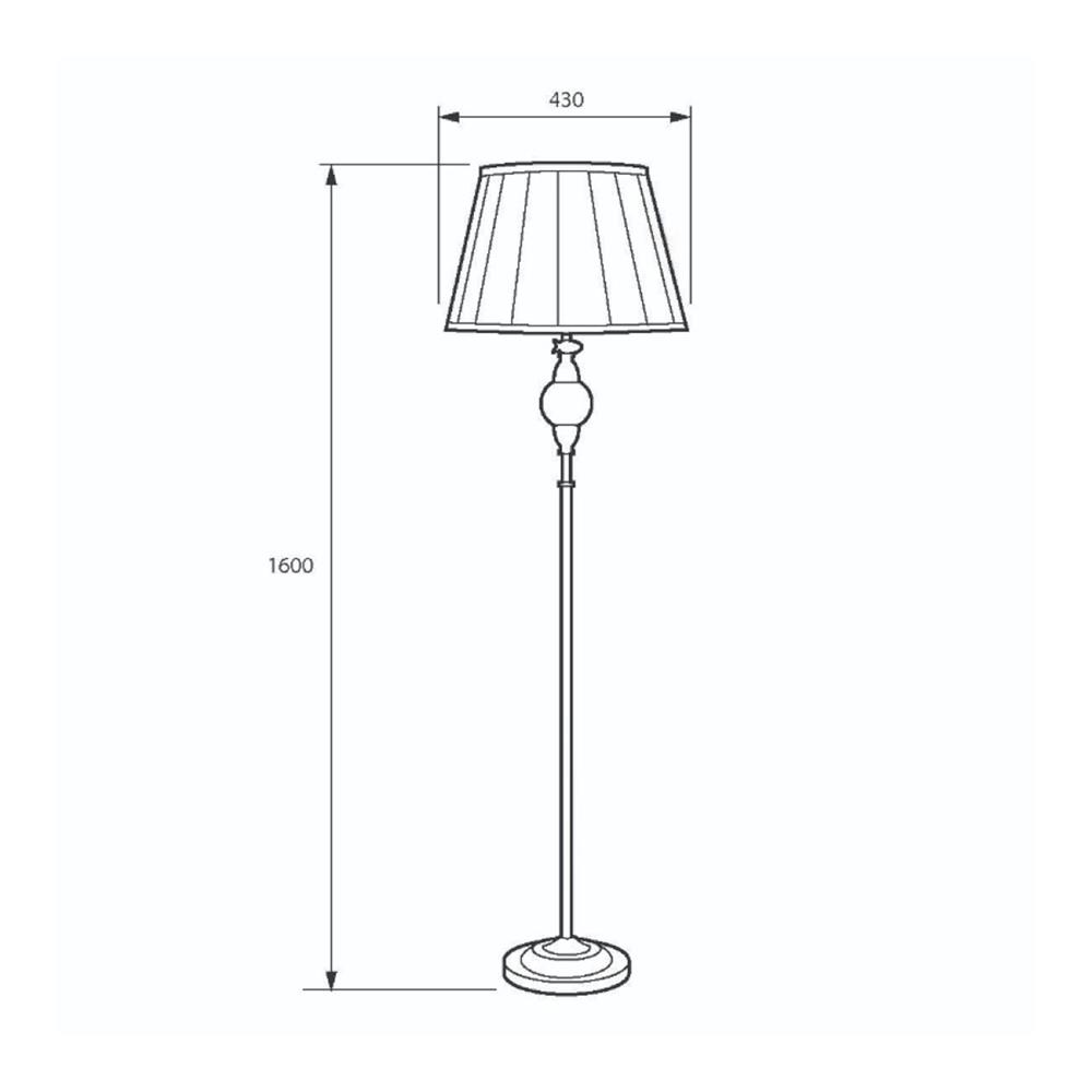 ไฟตั้งพื้น LUMAX 01-02474 สีครีม/เงิน 1 หัว