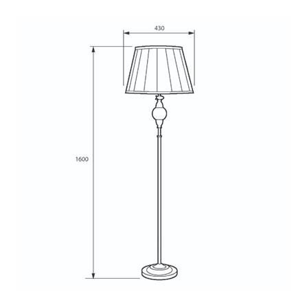 ไฟตั้งพื้น LUMAX 01-02474 สีครีม/เงิน 1 หัว_2