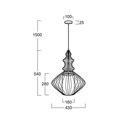 ไฟช่อ LUMAX 01-02885 สีครีม/ดำ 1 หัว_3
