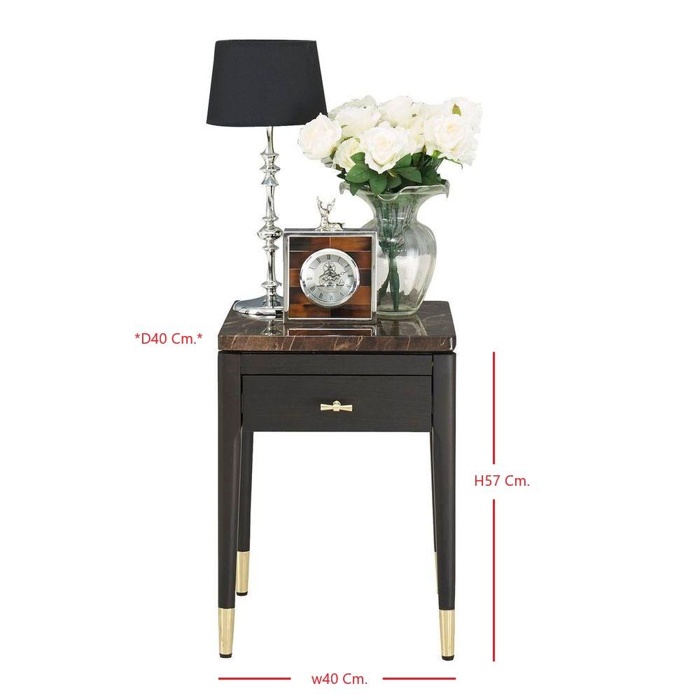 ตู้ข้างเตียง SB FURNITURE MICHALA 19122209 40 ซม. สีไม้เข้ม