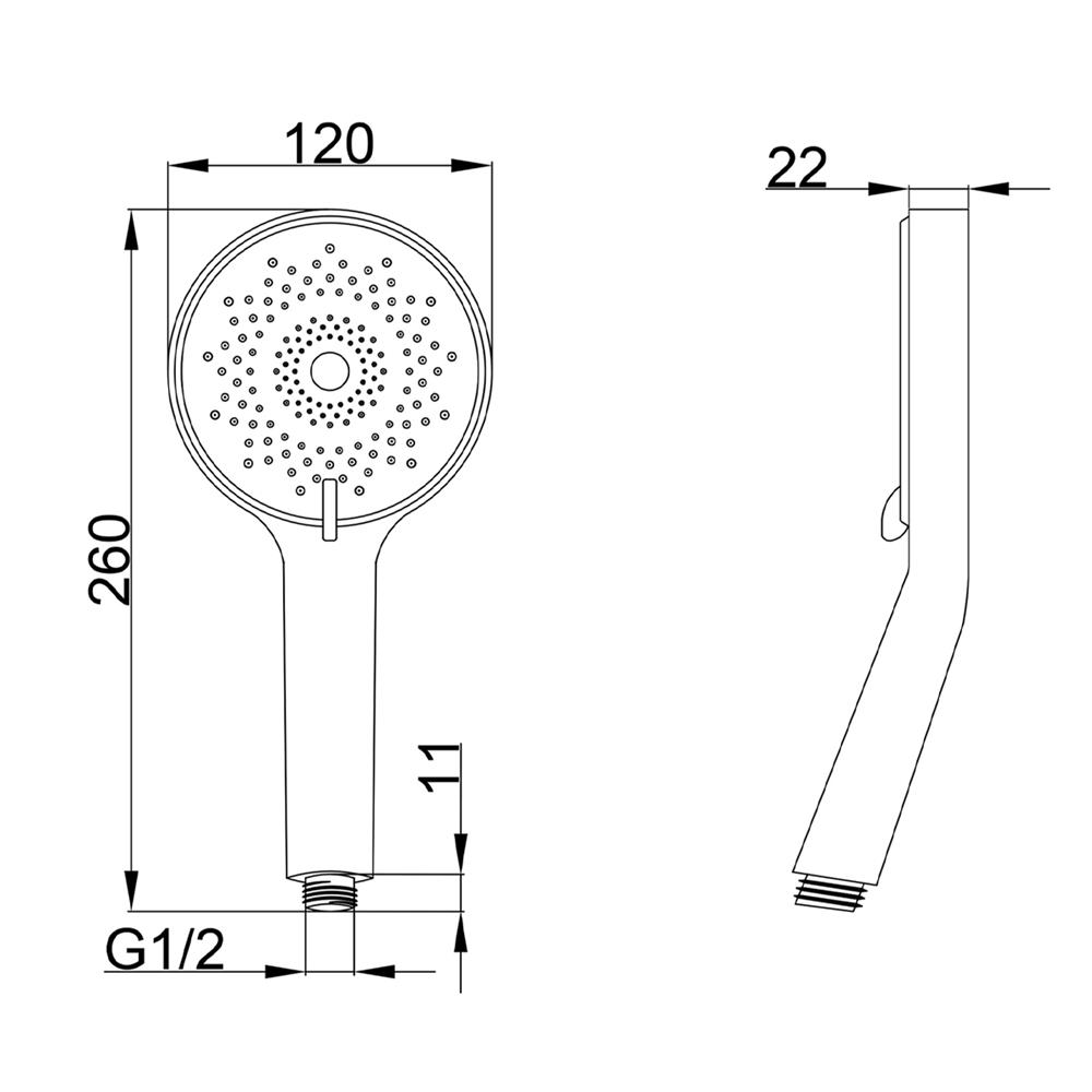 ฝักบัวสายอ่อน 3 ระดับ DONMARK GL-3707 สีโครม