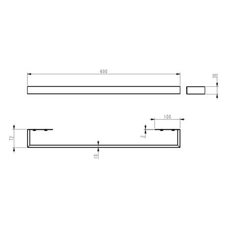 ราวแขวนผ้า HAFELE 495.80.250 สเตนเลส_2