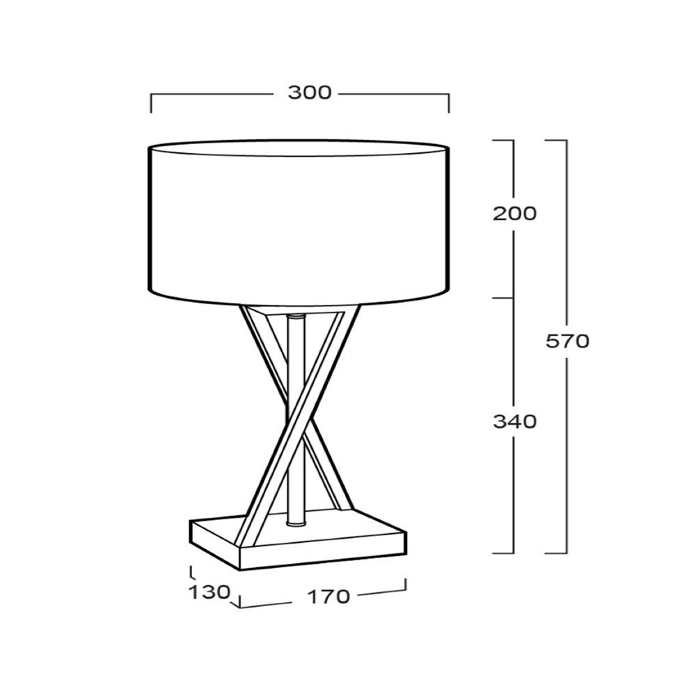 ไฟตั้งโต๊ะ L&E 01-02899 สีขาว/ดำ