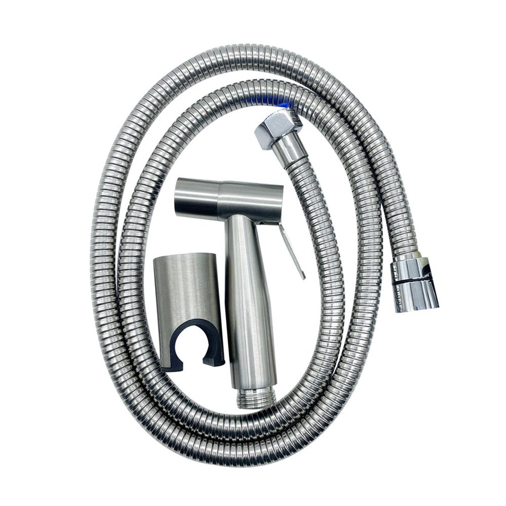 สายฉีดชำระสเตนเลสครบชุด HOEN HOME-201 สีเงิน