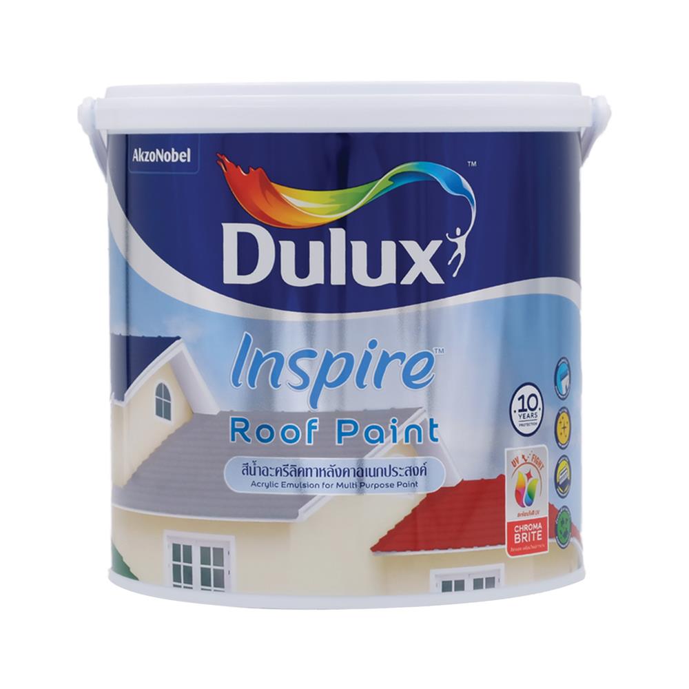 สีทาหลังคา DULUX INSPIRE ROOF PAINT R810 สีขาว กึ่งเงา 1 แกลลอน
