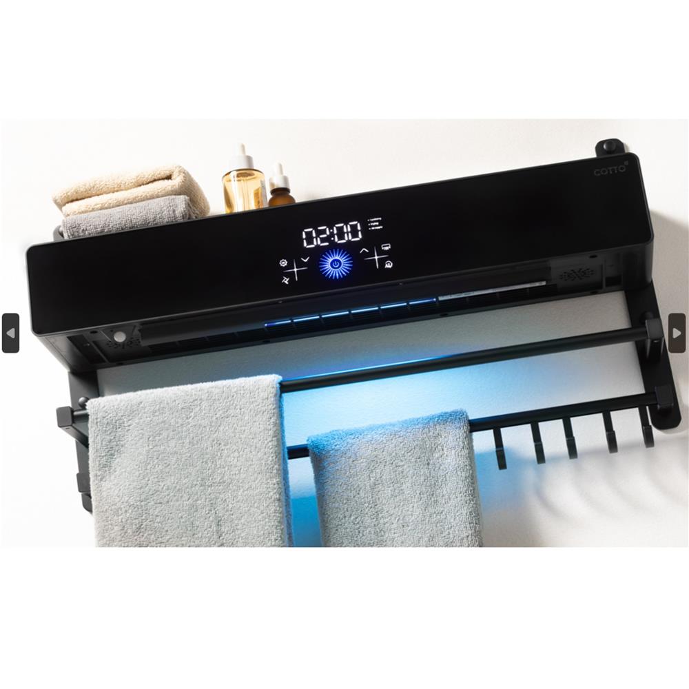 ชั้นวางพร้อมราวระบบเป่าแห้ง COTTO SAC003 สีดำ