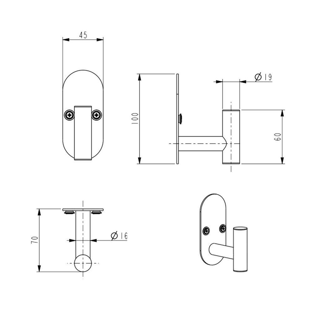 ขอแขวนผ้า HAFELE 495.80.257 สีสเตนเลส