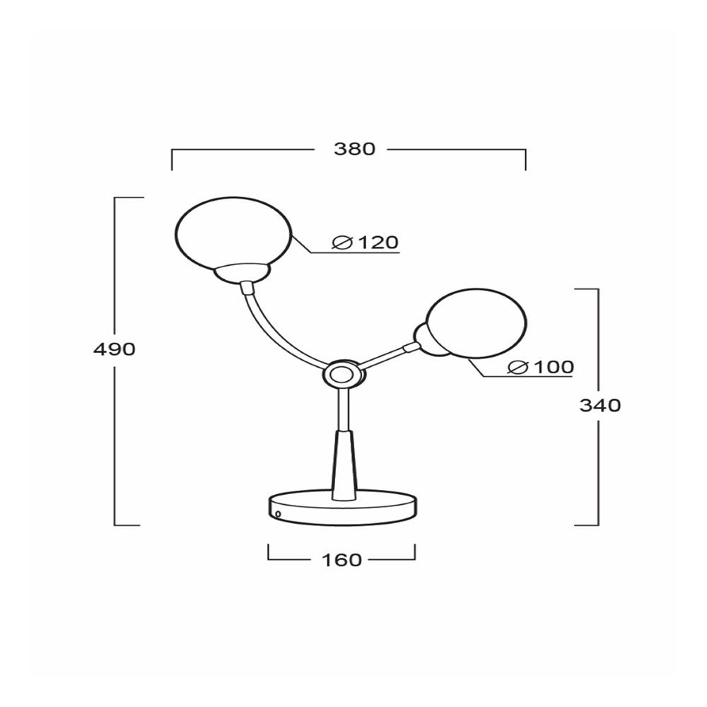 ไฟตั้งโต๊ะ L&E 01-02846 สีทอง/ดำ/ขาว