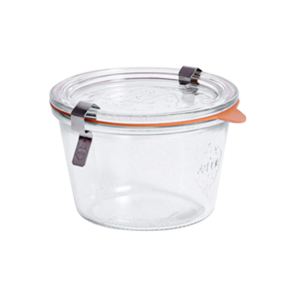 ขวดโหลแก้วฝาดึง WECK MOLD 370 มล. สีใส/ส้ม