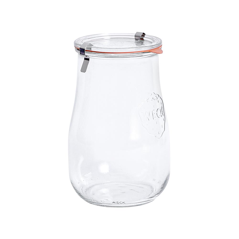 ขวดโหลแก้วฝาดึง WECK TULIP 1750 มล. สีใส/ส้ม