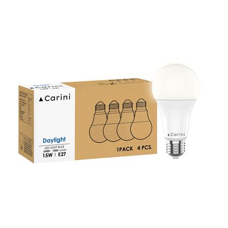 หลอด LED CARINI A65 ECOLIFE 15 วัตต์ DAYLIGHT E27 แพ็ก 4 ชิ้น_2
