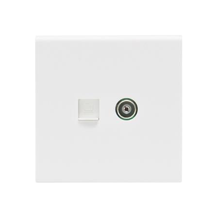 เต้ารับโทรทัศน์และคอมพิวเตอร์ CAT 6 SAHN D24 สีขาวด้าน_0