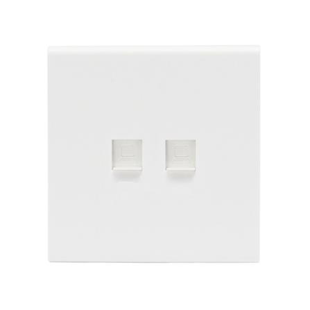 เต้ารับคอมพิวเตอร์คู่ CAT6 SAHN D37-WHM สีขาวด้าน_0