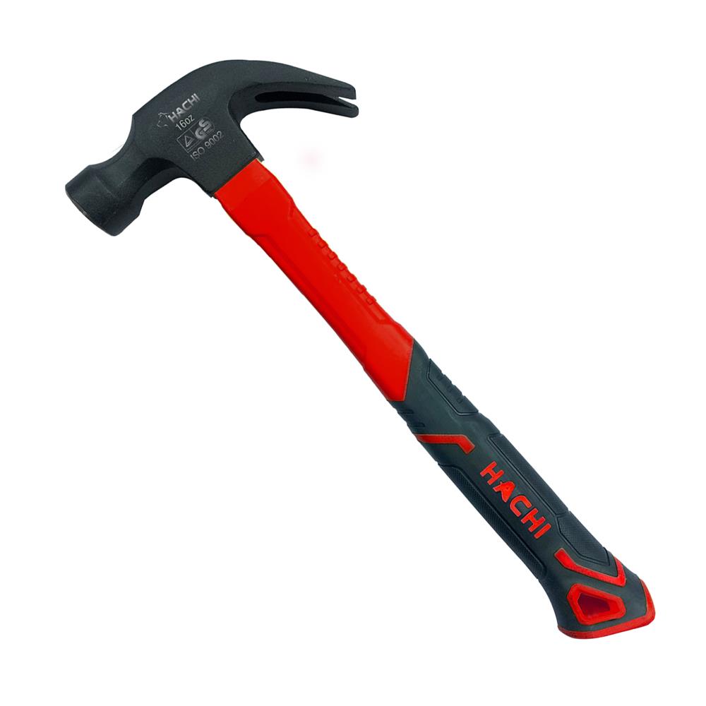 ค้อนหงอน ด้ามไฟเบอร์ HACHI 16 ออนซ์