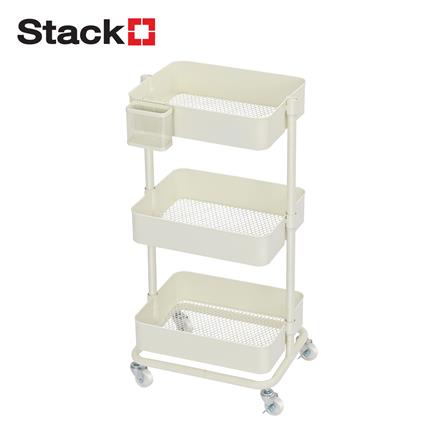 ชั้นวางของ 3 ชั้น มีล้อ STACKO WENDY 41.2x32.7x81 ซม. สีขาว_0