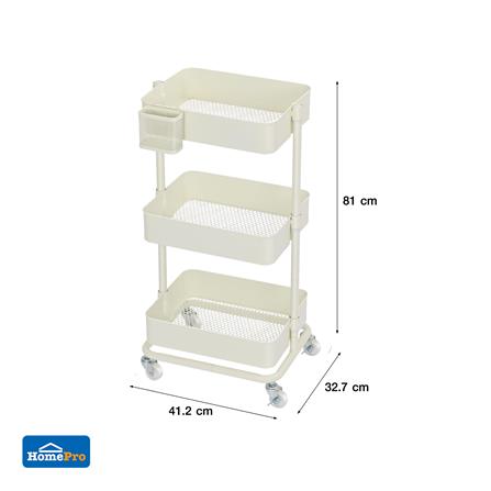 ชั้นวางของ 3 ชั้น มีล้อ STACKO WENDY 41.2x32.7x81 ซม. สีขาว_8