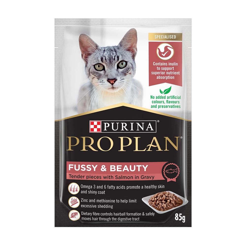 อาหารเปียกแมว PROPLAN ADL CAT FUSSY & BEAUTY POUCH 85 ก.
