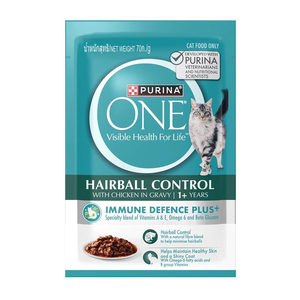 อาหารเปียกแมว PURINA ONE CAT HAIRBALL CHICKEN 70 ก.