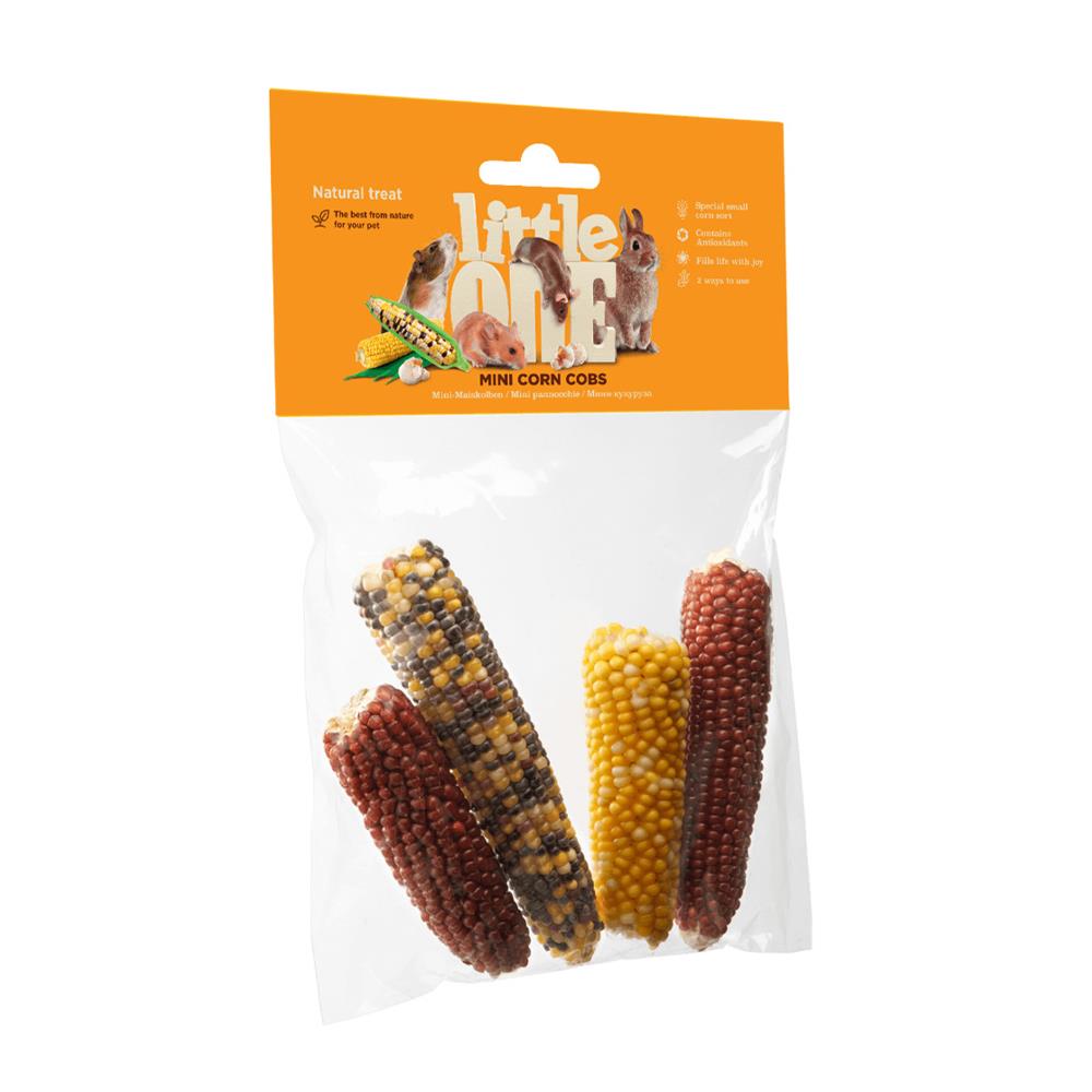 ขนมกระต่ายและสัตว์ฟันแทะ LITTLE ONE MINI CORNCOB NATURAL TREAT 130 ก.