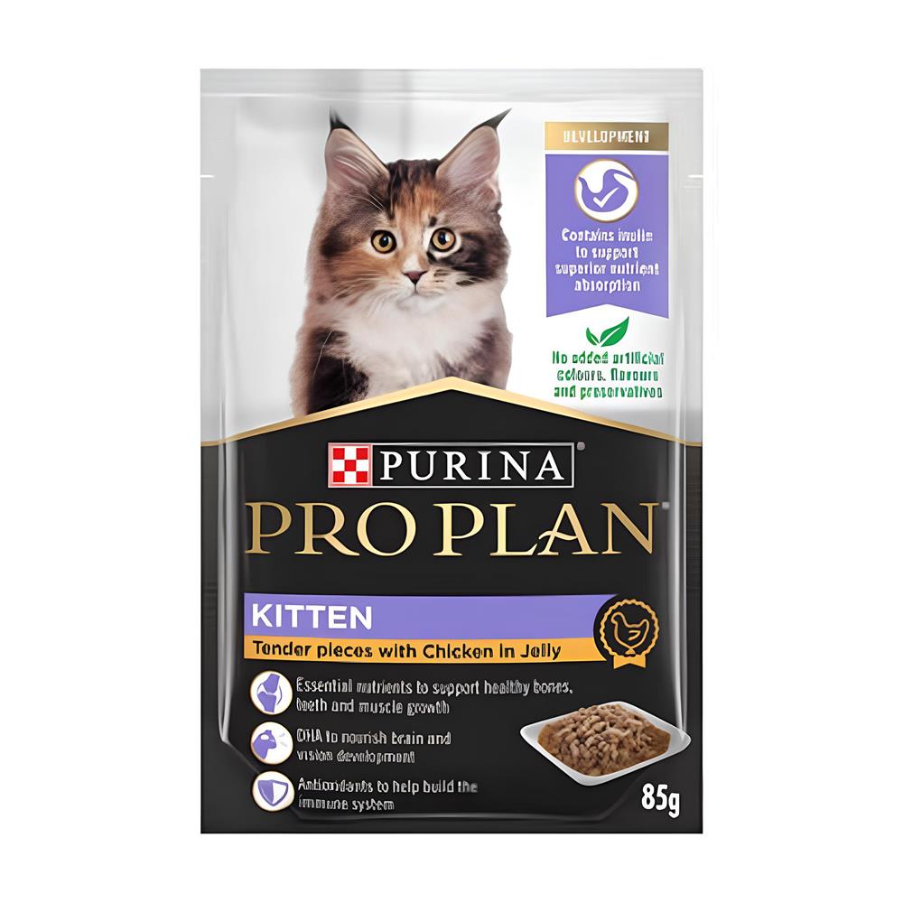 อาหารเปียกแมว PROPLAN KITTEN CHICKEN POUCH 85 ก.