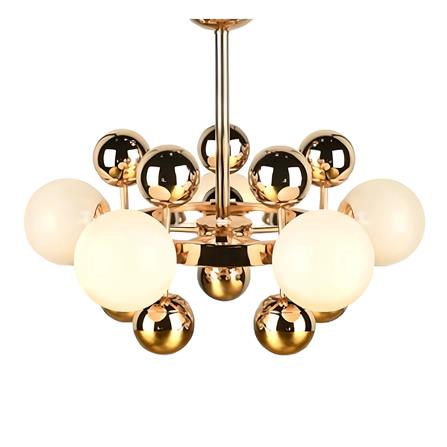 ไฟช่อ LUMAX 01-02859 สีขาว/ทอง 5 หัว_1