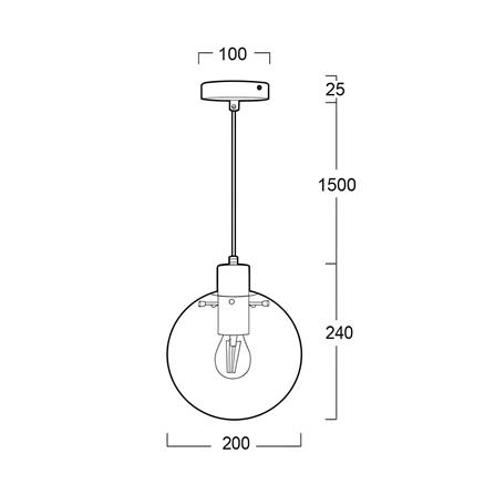 ไฟช่อ L&E 01-02786 สีใส 1 หัว_3