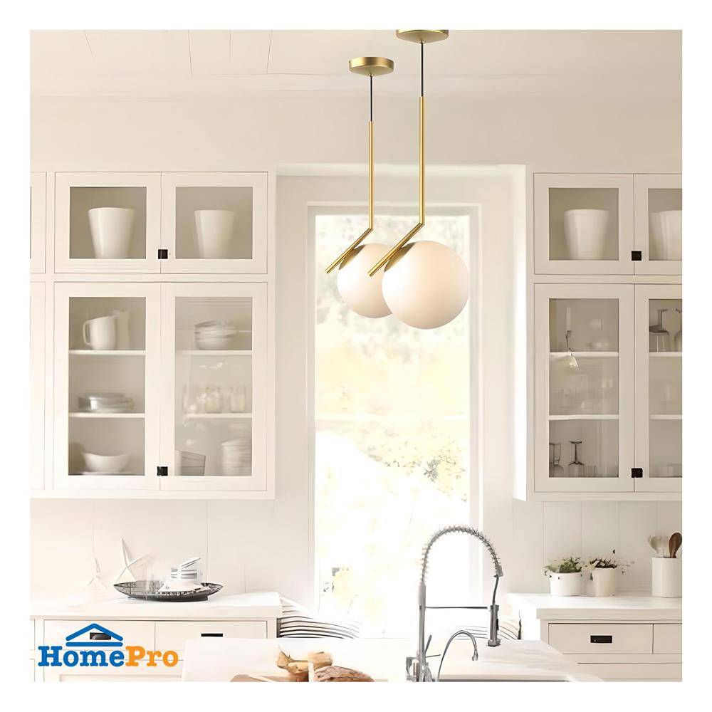 ไฟช่อ L&E 01-02598 สีขาว/ทอง 1 หัว