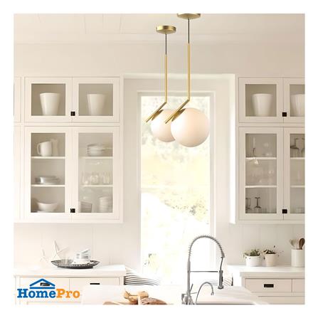 ไฟช่อ L&E 01-02598 สีขาว/ทอง 1 หัว_2