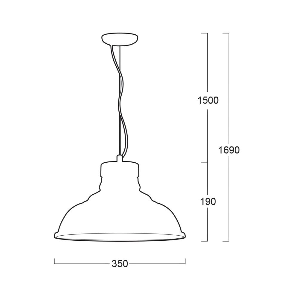 ไฟช่อ L&E 01-02601 สีทองแดง 1 หัว