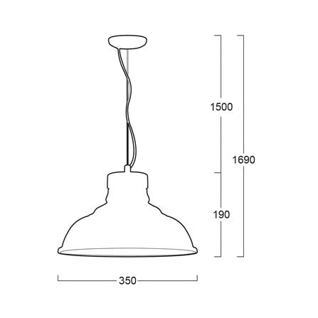 ไฟช่อ L&E 01-02601 สีทองแดง 1 หัว_3