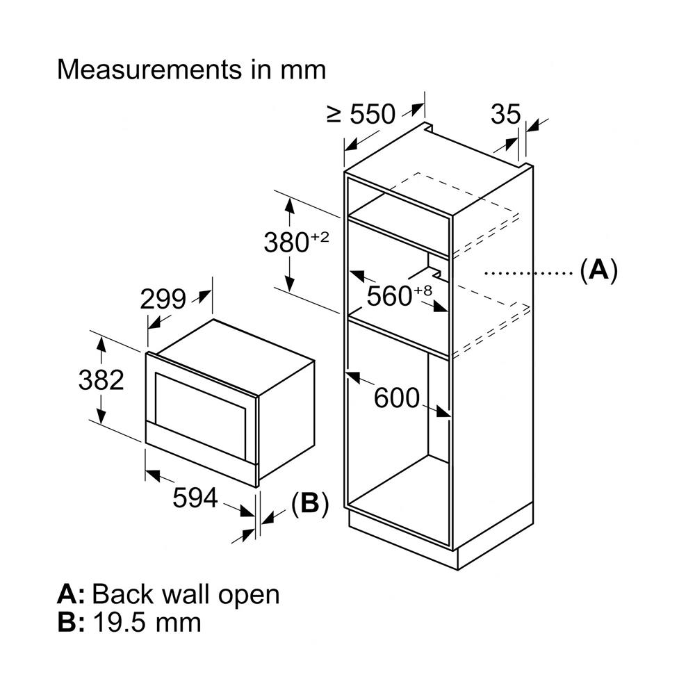 ไมโครเวฟฝังดิจิตอล BOSCH BFL7221B1K