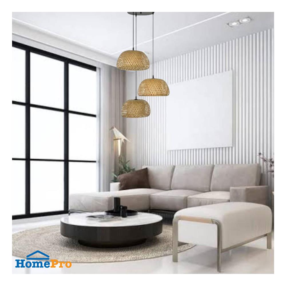 ไฟช่อ LUMAX 01-03077 สีน้ำตาล 3 หัว