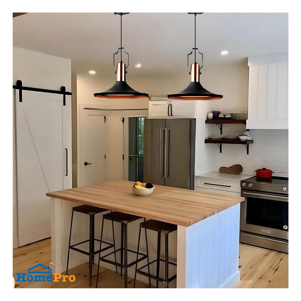 ไฟช่อ L&E 01-02525 สีดำ/ทอง 1 หัว