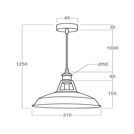 ไฟช่อ LUMAX 02-00426 สีดำ 1 หัว_3
