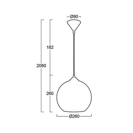 ไฟช่อ L&E 02-00290 สีทองแดง 1 หัว_2