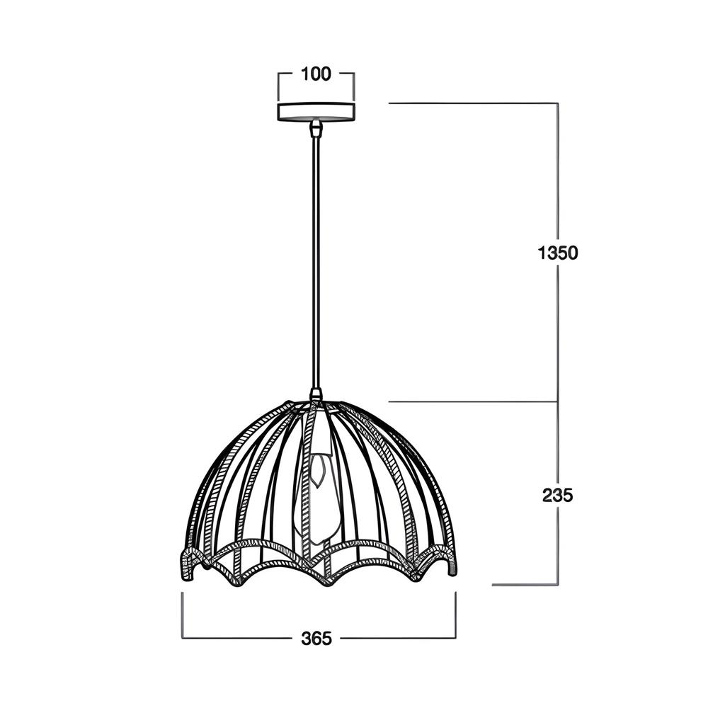 ไฟช่อ LUMAX 01-02982 สีน้ำตาล 1 หัว