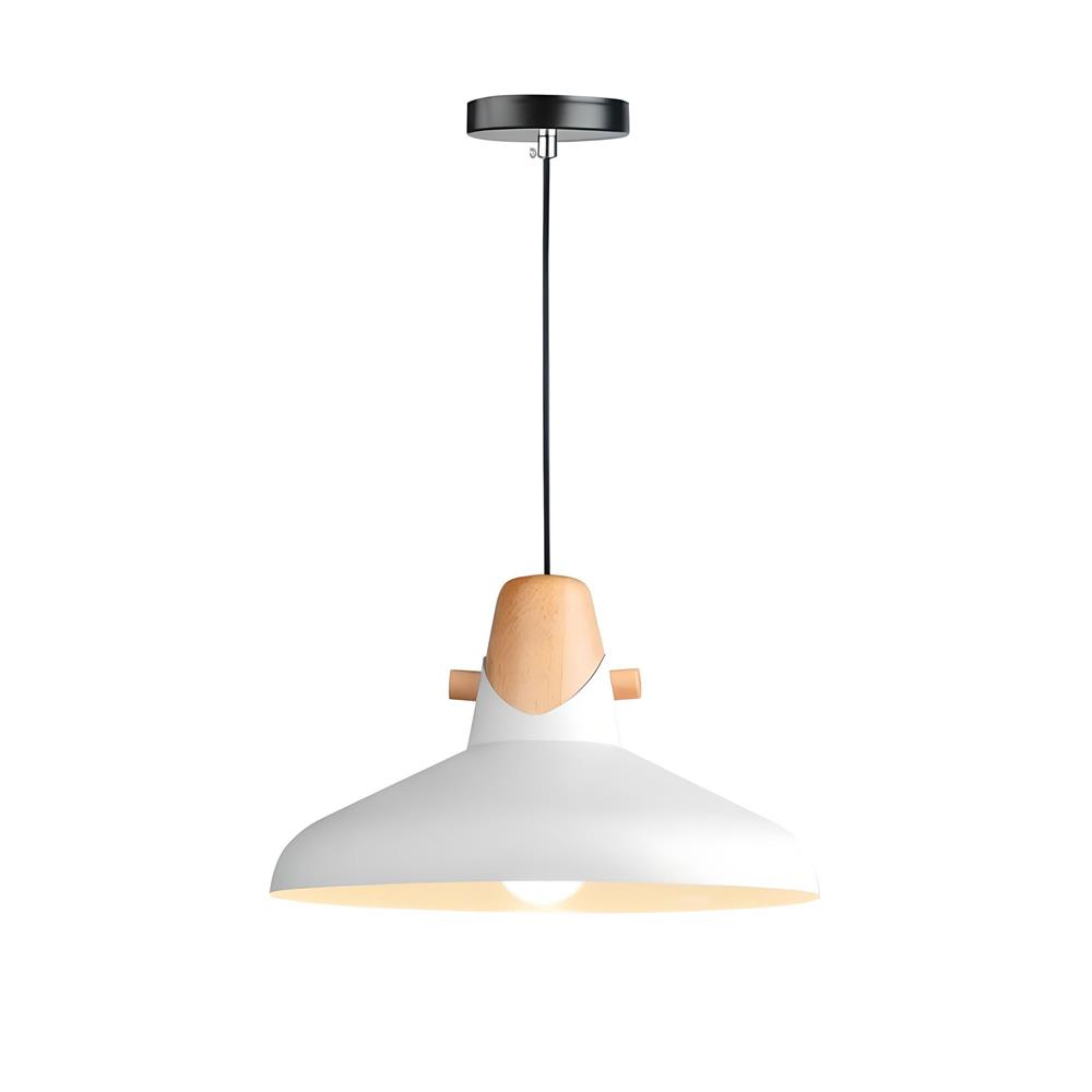 ไฟช่อ L&E 01-02659 สีขาว/ลายไม้ 1 หัว