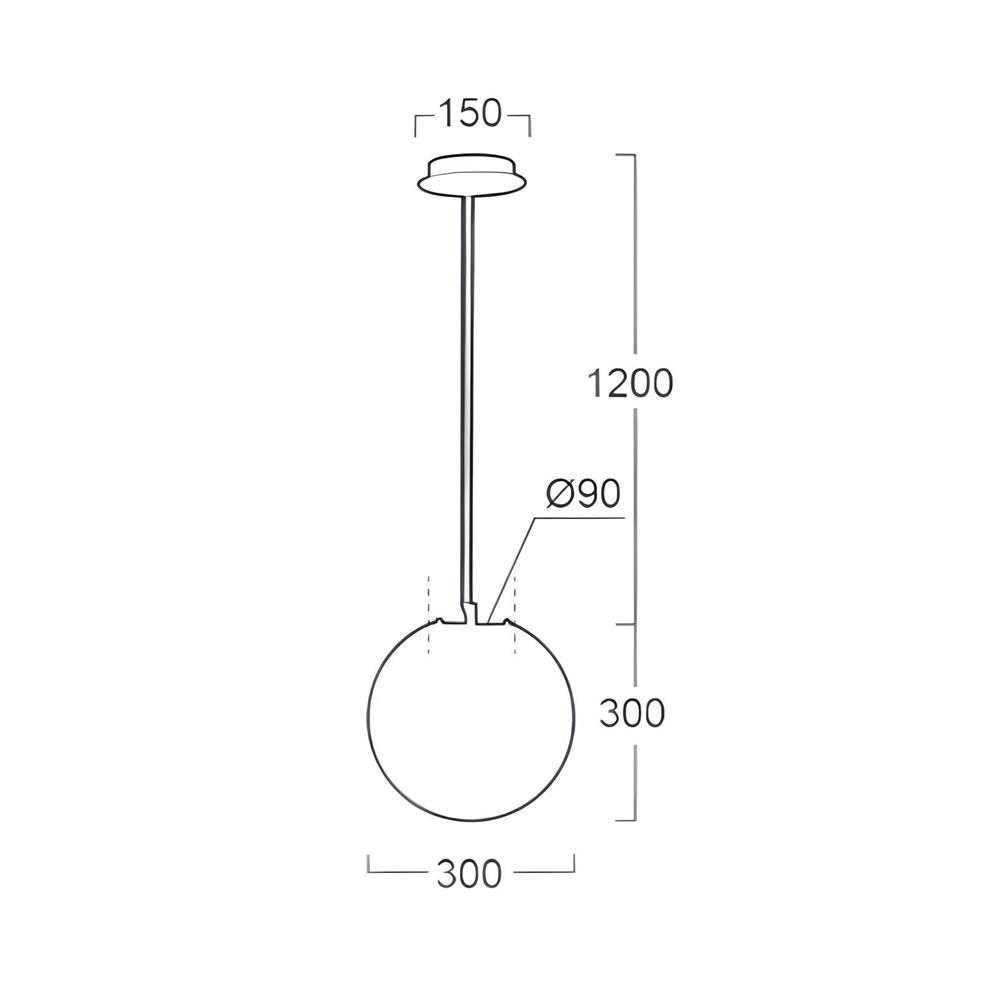 ไฟช่อ L&E 01-02648 สีขาว 1 หัว