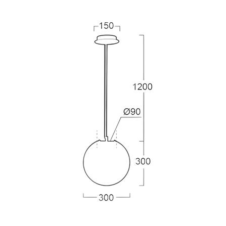 ไฟช่อ L&E 01-02648 สีขาว 1 หัว_3